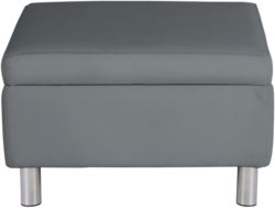 HOME Moda Fabric Footstool - Grey.